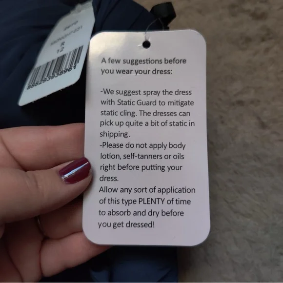 Dessy Collection Lux Off the Shoulder Chiffon Gown Navy Blue Maxi Dress Size 12 - Picture 5 of 8